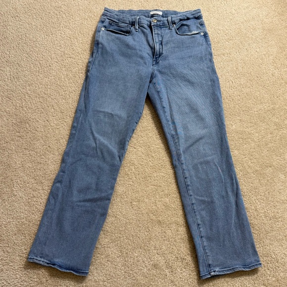Good American Denim - Good American Women’s Classic Blue Straight-Leg Jeans